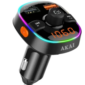 MODULATOR FM AKAI BLUETHOOTH/CHARGER, "FMT-52BT"(timbru verde 0.18 lei)