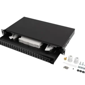 Patch panel fibra rack 19" 1U  24x SC "FOP1-24SD-LQB" (timbru verde 0.08 lei)