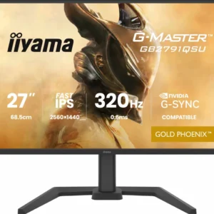 IIYAMA Monitor LED GB2791QSU-B1 G-MASTER 27" Fast IPS, 2560x1440 320Hz, 16:9, 350cd, 0.6ms, HDMI, DP, USB HUB, Full Ergo "GB2791QSU-B1" (timbru verde 7 lei)