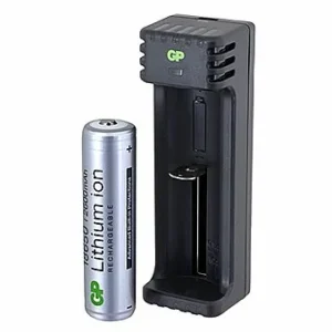 Incarcator GP Batteries, compatibil Li-Ion, 1 slot incarcare, 1 x acumulator 18650 2600mAh inclus, incarcare USB, "GPACEL111000" (timbru verde 0.8 lei)