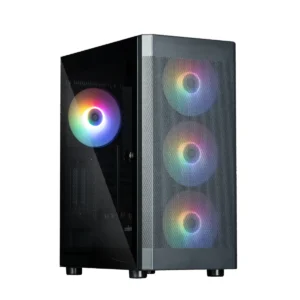 CARCASA Zalman "i4 TG", middle tower, gaming, fara sursa, suporta 8xfan, 4xfan 140mm inclus, PSU shroud, USB 3.1 gen1 x 2, USB 2.0 x 1, audio+mic, 7 sloturi expansiune + 2 verticale, negru, "i4 TG Black" (timbru verde 0.32lei)