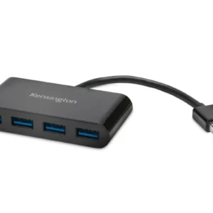 HUB extern KENSINGTON, porturi USB: USB 3.0 x 4, conectare prin USB 3.0, cablu 0.1 m, negru, "K39121EU" (timbru verde 0.8 lei)