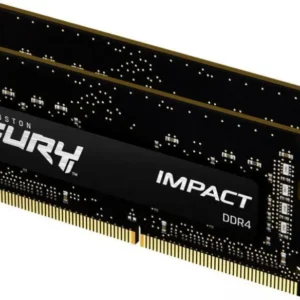 KINGSTON 32GB 2666MHz DDR4 CL16 SODIMM Kit of 2 FURY Impact, "KF426S16IBK2/32"