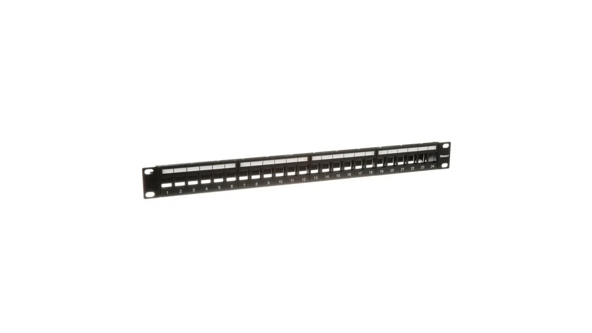 PANDUIT Shielded Keystone Modular Patch Panel "KP24WSBL" - imagine 2