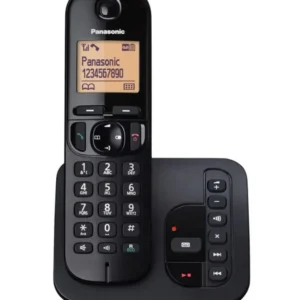 Telefon DECT, negru, 1,6" LCD display, loudspeaker CLIP, display with backlight, phonebook capacity 50 numbers, speed dial, keypad lock, wallmountable, "KX-TGC220FXB" (timbru verde 0.8 lei)