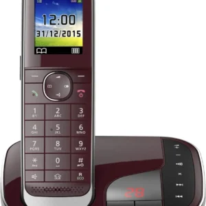 Telefon Panasonic DECT, KX-TGJ320GR, robot telefonic, caller ID, SMS, negru, "KX-TGJ320GR" (timbru verde 0.8 lei)