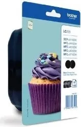 Dual-Pack  Original Brother Black, LC123BKBP2, pentru DCP-J4110| MFC-J4410|J4510|J4610|J4710|J6520|J6920, 2x600, (timbru verde 0.15 lei), "LC123BKBP2"