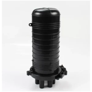 Enclosure de exterior, montare pe stalp/perete pentru max. 96 imbinari, 3 intrari rotunde + 1 iesire ovala, echipat cu o caseta pentru 24 suduri - EMTEX "LK-F102H"