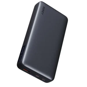 POWER BANK Aukey "PB-Y42" 20.000 mAh, 30W incarcare rapida 3-in-1, 2 x USB-C, 1 x USB-A, 378g, negru, "LLTSN1047247" (timbru verde 0.98 lei) - 689323786428