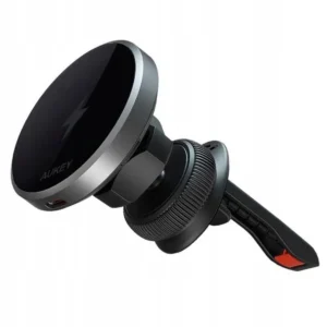 Alimentator Smartphone auto Aukey, HD-MC13, 15W, fast charge, suport prindere ventilatie, magnetic, alimentare prin UCB-C, 1 x USB-C, negru, "LLTSN1048332" (timbru verde 0.18 lei) - 689323787043