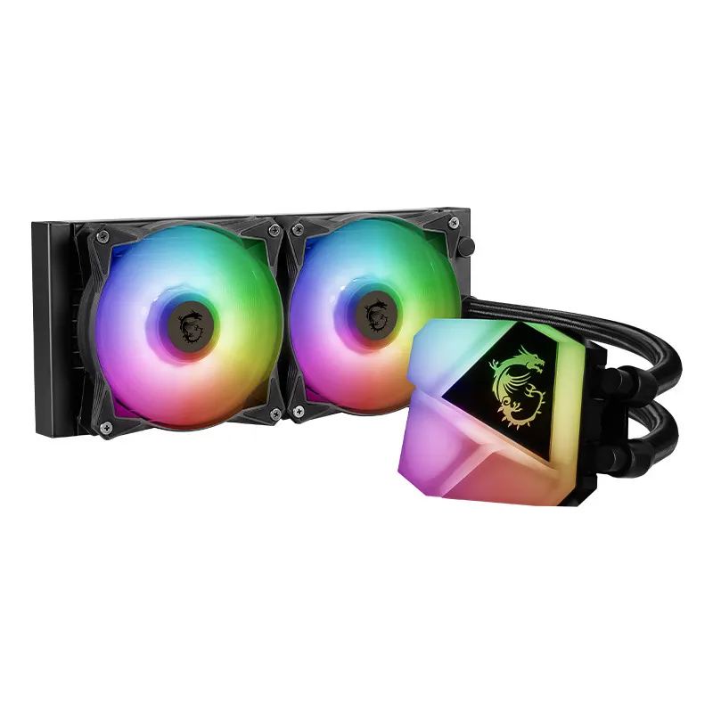 Cooler MSI "MAG CORELIQUID C240", skt universal, racire cu lichid, ventilator 120 mm x 2, 2000 rpm, iluminat ARGB, "MAG CORELIQUID C240" (timbru verde 2.00 lei) - imagine 2