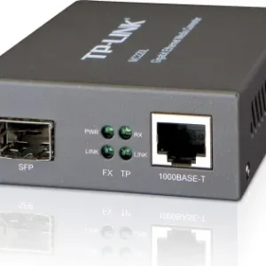 MEDIA CONVERTOR TP-LINK RJ45 1000M la slot SFP 1000M cu suport Module MiniGBIC, montabil in sasiu "MC220L"