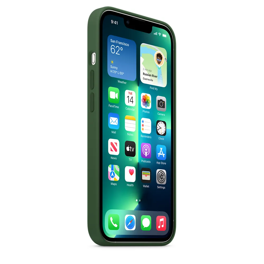 HUSA Smartphone Apple, pt iPhone 13 Pro, tip back cover (protectie spate) cu MagSafe, silicon, MagSafe, verde, "mm2f3zm/a" - imagine 3