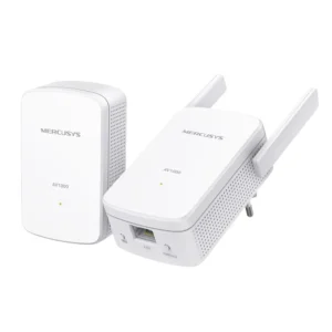 Kit Powerline Wi-Fi Gigabit MERCUSYS, Wi-Fi de 300 Mbps 2.4Ghz, tehnologie AV2, AV1000, pana la 1000 Mbps, RJ-45 x 1 porturi 10/100/1000 Mbps, 2 buc, "MP510 KIT" (timbru verde 2 lei)