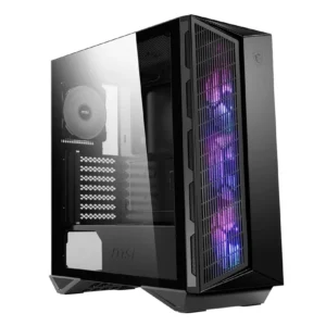 CARCASA MSI Middle Tower, ATX, "MPG GUNGNIR 110M", fara sursa, sticla securizata, fanx4, USB 3.2 gen 1x2, USB 3.2 gen 2 Type-Cx2, Jack 3.5 mmx2, mesh, negru "MPG GUNGNIR 110M" (timbru verde 0.32 lei)