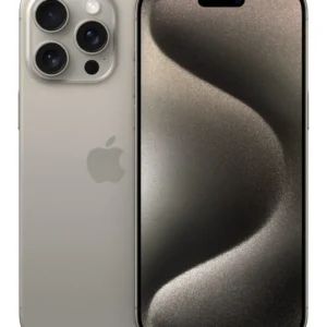 Smartphone iPhone 15 Pro Max 1TB 8GB RAM 5G Natural Titanium "MU7J3" (timbru verde 0.45 lei)