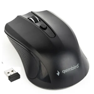 MOUSE GEMBIRD, PC sau NB, wireless, 2.4GHz, optic, 1600 dpi, butoane/scroll 4/1, , negru, "MUSW-4B-04" (timbru verde 0.18 lei)