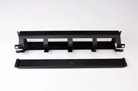 Organizator cabluri cu capac, 2U, negru