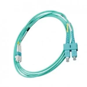 Patch cord | FO | 5 metri | LSZH | Aqua | LANmark | Multimode OM3 | Duplex LC-SC | Slimflex (timbru verde 0.18 lei)