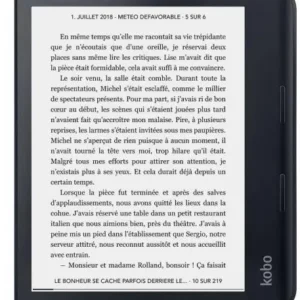 Kobo Sage e-Book Reader, E Ink flush touch 8 inch, 1440 x 1920, 32 GB, 1.8 GHz, 1 x micro USB, 0.240 kg, Wireless Da, Comfort Light PROBlack "N778-KU-BK-K-EP"(timbru verde 0.9 lei)