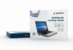 STAND GEMBIRD notebook 15", sita metal, fan 12cm, LED light, black, NBS-1F15-04"