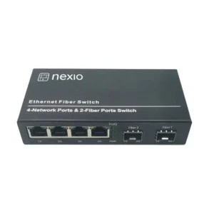 Mediaconvertor 10/100/1000M 4 port RJ45, 2 SLOT SFP - NEXIO "NX-1000N-24-SFP" (timbru verde 0.8 lei)