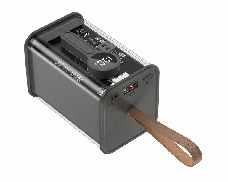 POWER BANK GEMBIRD 18000mAh, 20W , 1 x USB; 1 x USB Type-C, digital display pt. status baterie, max. 3A, transparent, negru, "PB18-TQC3-01" (timbru verde 0.18 lei)