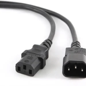 CABLU alimentare GEMBIRD prelungitor, 1.8m, intrare C14, iesire C13, 10A, certificare VDE, bulk, black, "PC-189-VDE" (timbru verde 0.18 lei)