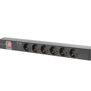 Unitate  alimentare PDU 19", 6 prize ng "PDU-06F-0200-IEC-BK" (timbru verde 0.8 lei)