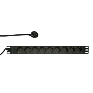 PDU LOGILINK 1U pt. rack 19 inch, 9 prize Schuko, intrare Schuko, max 16 A, 2 m, "PDU9C03" (timbru verde 0.8 lei)
