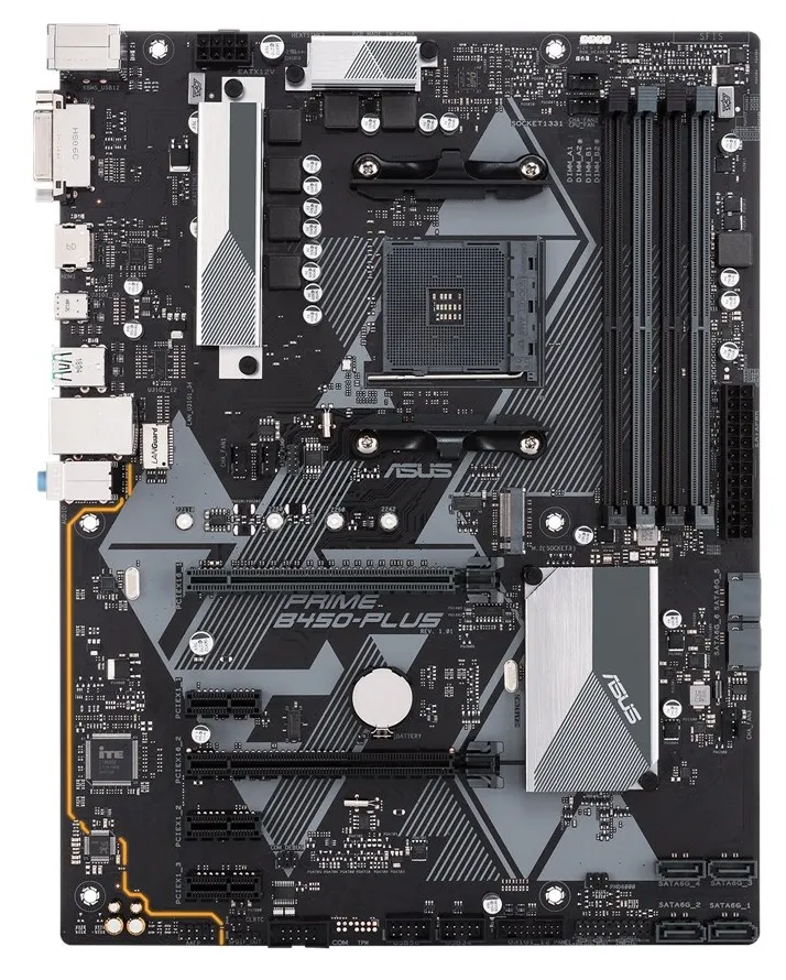 PLACA de BAZA Asus "PRIME B450-PLUS", skt AM4, ATX, AMD B450, 4 x DDR4, max. 64 GB, 6 x SATA, 1 x M.2, 7.1, "PRIME B450-PLUS"