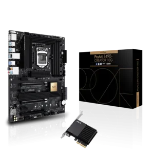 ASUS ProART Z490-CREATOR 10G LGA1200 DDR4 2xM.2 4xSATA 2.5Gbps LAN 1xHDMI 1xDP ATX MB, "PROART Z490-CREATOR 10G"
