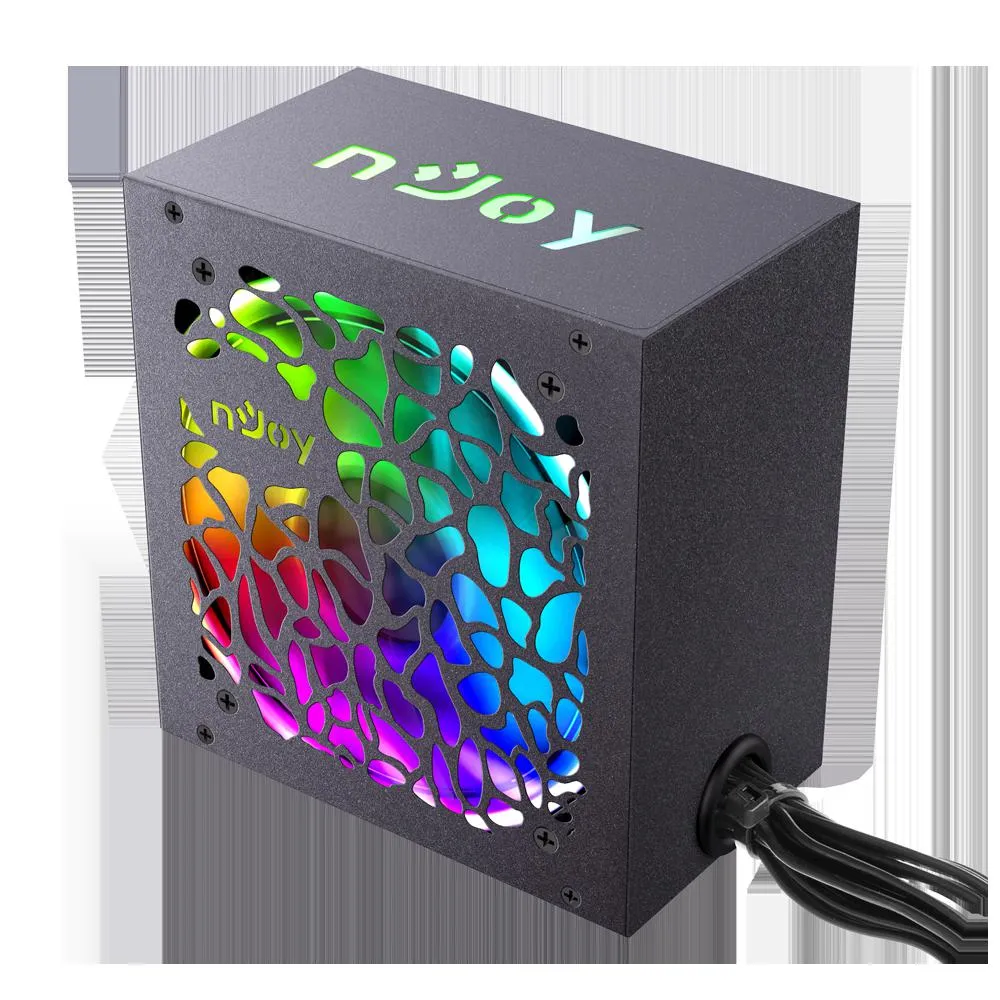 SURSA NJOY Freya 600, 600 W, ATX 12V V2.3, fan RGB 120 mm x 1, 80 PLUS Bronze - compatibila, "PSAT-060ARAF-BU01B" (timbru verde 2 lei) - imagine 2