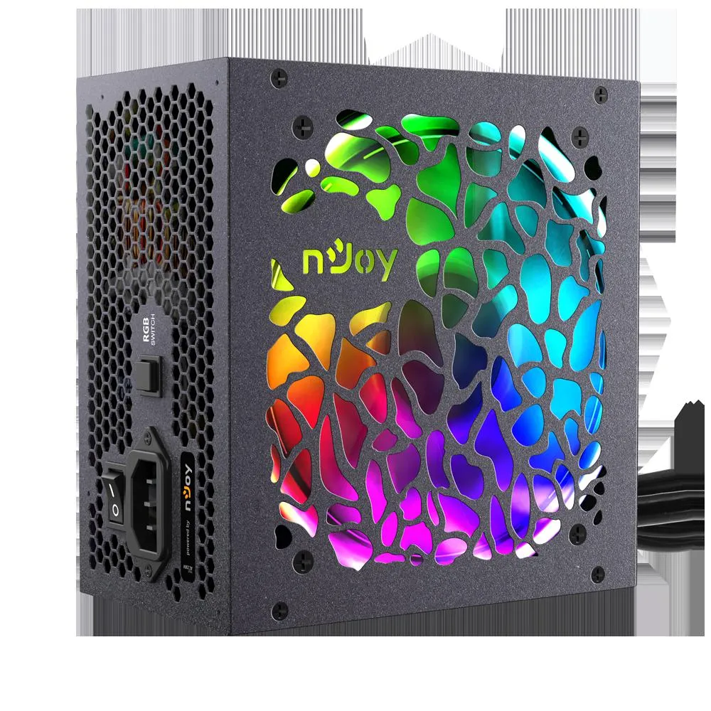 SURSA NJOY Freya 600, 600 W, ATX 12V V2.3, fan RGB 120 mm x 1, 80 PLUS Bronze - compatibila, "PSAT-060ARAF-BU01B" (timbru verde 2 lei) - imagine 3