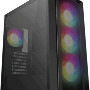 CARCASA DeepCool "CC560 MESH V2", middle tower, gaming, fara sursa, suporta 8xfan, 4xfan inclus, USB 3.2 gen1 x 2, audio, 7 sloturi expansiune, negru, "R-CC560-BKAMA4-G-2" (timbru verde 0.32lei)