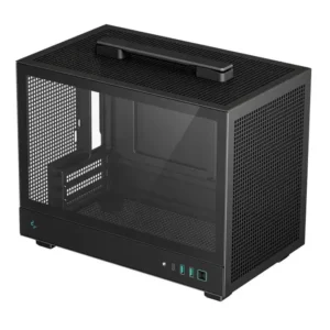 CARCASA DeepCool "CH610", mini tower, gaming, fara sursa, suporta 4xfan, USB 3.1 gen1 x 2, USB 2.0 x 1, audio+mic, 3 sloturi expansiune, negru, "R-CH160-BKNGI0-G-1"