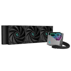 Cooler Deepcool "LT720", compatibil skt. Intel si AMD, racire cu lichid, ventilator 120 mm x 3, 2250 rpm,  iluminat  RGB, "R-LT720-BKAMNF-G-1" (timbru verde 2.00 lei)