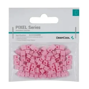 Accesoriu decorativ pt. carcasa DeepCool "PIXEL PK", silicon, 5.4x5.4x4mm, pachet 100 buc, roz, "R-PIXEL-PK100-G-1" 6933412796756