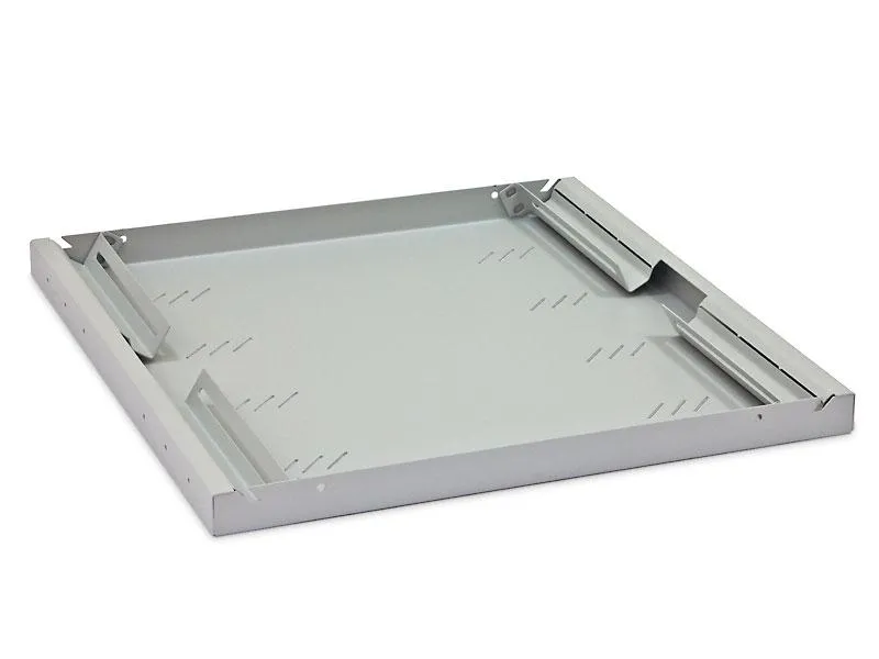 RAFT FIX perforat TRITON 1U, pt rack 19 inch, adancime 750 mm, sarcina maxima 80 Kg, gri, "RAC-UP-750-A4"
