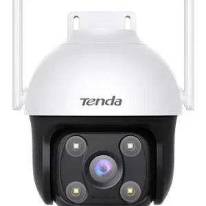 CAMERA IP Tenda, cube, wireless Wi-Fi 6, pt. exterior, dual-lens full color night vision, dist. IR 30m, 5 Mpx rezolutie 3K, microfon, carcasa plastic, include card microSD 128GB, "RH7-WCA" (timbru verde 0.8 lei)