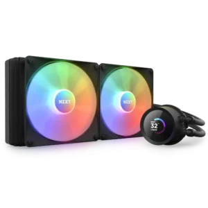 Cooler NZXT "Kraken 280 RGB", skt universal, racire cu lichid, ventilator 140 mm x 2 , 1500 rpm, iluminat RGB, "RL-KR280-B1" (timbru verde 2.00 lei)