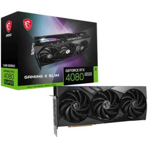 MSI Video Card Nvidia GeForce RTX 4080 SUPER 16G GAMING X SLIM, 16GB GDDR6X, 256-bit, 2610 MHz Boost, 10240 CUDA Cores, 2x DP v1.4a, 2x HDMI 2.1a, RAY TRACING, Triple Fan, 850W Recommended PSU, 3Y "RTX_4080_SUPER_16G_GAMING_X_SLIM"