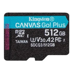 512GB microSDXC Canvas Go Plus 170R A2 U3 V30 Single Pack w/o ADP, "SDCG3/512GBSP" (timbru verde 0.03 lei)