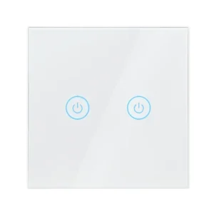 INTRERUPATOR LOGILINK, Wi-Fi Smart, ecran tactil, 2 butoane, indicator LED, compatibil TUYA, Amazon Alexa si Google Home, alb "SH0125" (include TV 0.18lei)