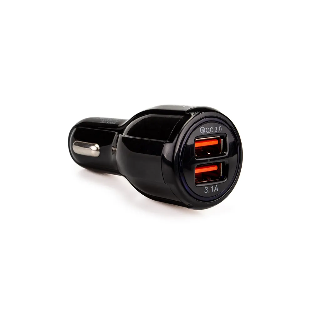 ALIMENTATOR auto SPACER 33W total max, 2 x USB (1 x USB QC 3.0 18W & 1 x USB 15W), pt. bricheta auto, black, #SP-QC-30" (timbru verde 0.18 lei) - imagine 2