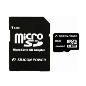 Card memorie Silicon Power memory card Micro SDHC 8GB Class 10 +Adapter "SP008GBSTH010V10SP" (timbru verde 0.03 lei)