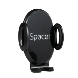 SUPORT auto SPACER pt. SmartPhone, fixare in ventilatie prin CLIPS, prindere laterala, rotire 360 grade, negru, "SPCH-GRV-CLIPS"