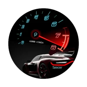 Covor pentru scaun gaming SPACER, protectie parchet, cauciuc si material textil, 1200 x 3mm, rotund, SPEED 46501475 "SPFP-SPEED-120"