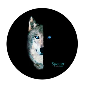 Covor pentru scaun gaming SPACER, protectie parchet, cauciuc si material textil, 1200 x 3mm, rotund, WOLF 46501470 "SPFP-WOLF-120"