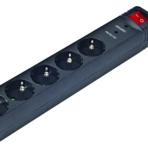 PRELUNGITOR GEMBIRD, Schuko x 5, conectare prin Schuko (T), cablu 4.5 m, 16 A, protectie supratensiune, protectie copii, negru, "SPG5-C-15" (timbru verde 0.18 lei)